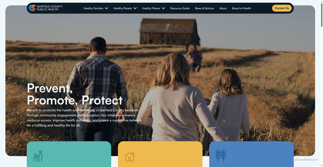 Security scan screenshot of https://garfieldcopublichealthwa.gov/