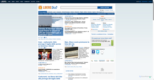 Security scan screenshot of https://247.libero.it