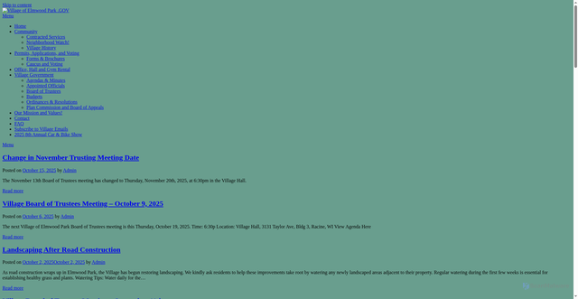 Security scan screenshot of https://elmwoodparkwi.gov/