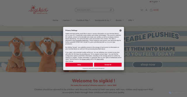 Security scan screenshot of https://sigikid-shop.se