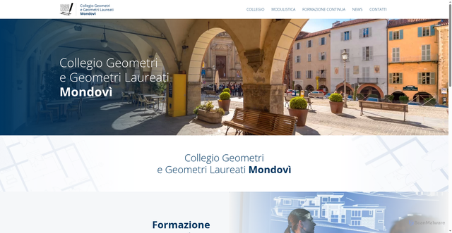 Security scan screenshot of https://geometrimondovi.it/