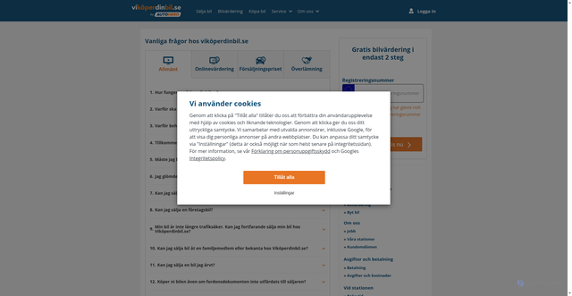Security scan screenshot of https://www.vikoperdinbil.se/faq/?MID=SE_CRM_2_0_0_0_264834014088_2&utm_source=CRM&utm_medium=email&utm_campaign=226232