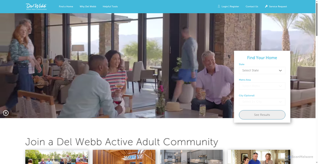 Security scan screenshot of https://www.delwebb.com
