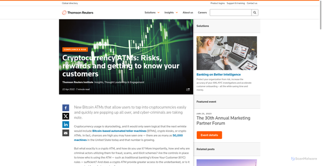 Security scan screenshot of https://www.thomsonreuters.com/en-us/posts/investigation-fraud-and-risk/cryptocurrency-atms/
