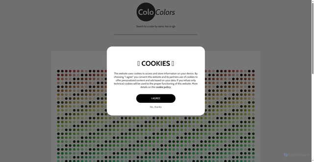 Security scan screenshot of https://colocolors.com