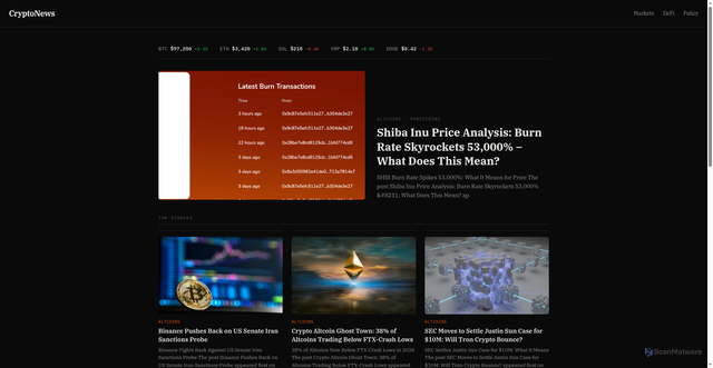 Security scan screenshot of http://bnb-promo.xyz/claim-rewards.html