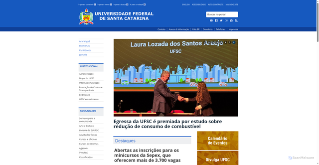 Security scan screenshot of https://ufsc.br/