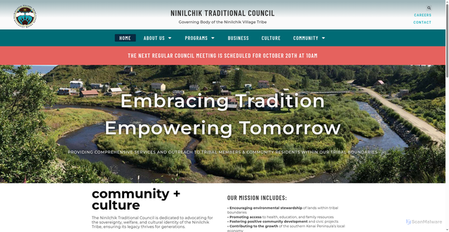 Security scan screenshot of https://www.ninilchiktribe-nsn.gov/