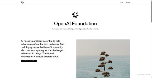 Security scan screenshot of https://openaifoundation.org/en-US