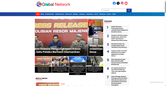 Security scan screenshot of https://global-network.id