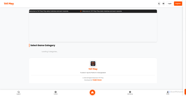 Security scan screenshot of https://thtplay-zombzblnro.edgeone.app/