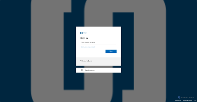 Security scan screenshot of https://huron2.my.salesforce.com