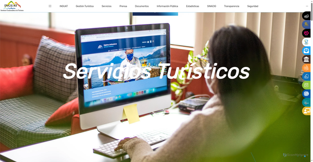 Security scan screenshot of https://www.inguat.gob.gt/