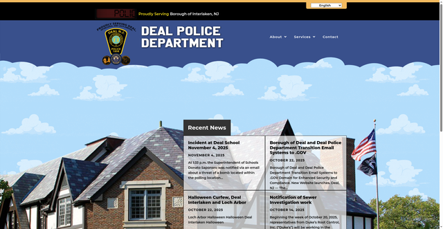 Security scan screenshot of https://dealpolicenj.gov/