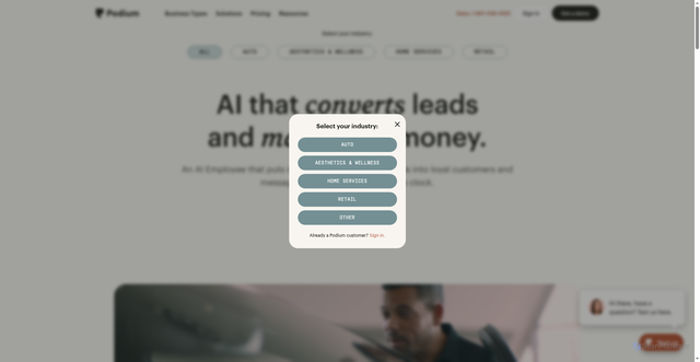 Security scan screenshot of https://www.podium.com
