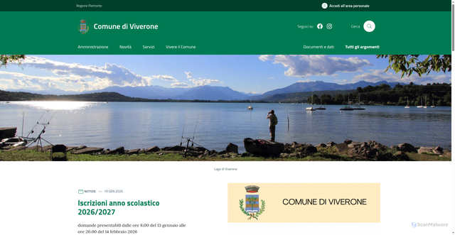 Security scan screenshot of https://www.comune.viverone.bi.it/