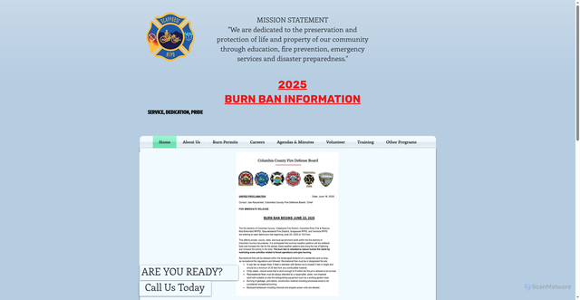 Security scan screenshot of https://www.srfd.us/