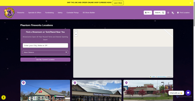 Security scan screenshot of https://fireworks.com/locations