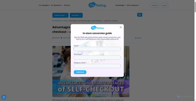 Security scan screenshot of https://trurating.com/blog/advantages-and-disadvantages-of-self-checkout/