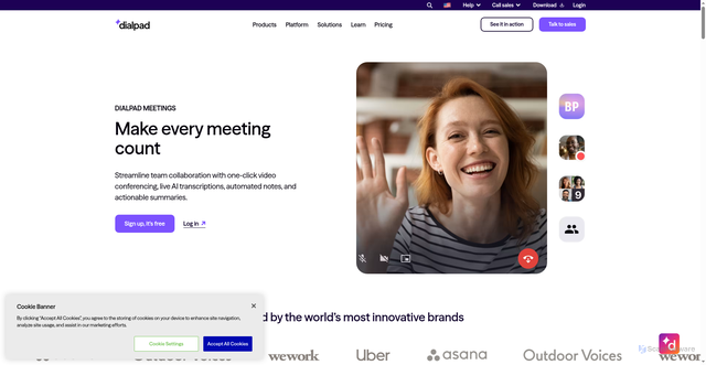 Security scan screenshot of https://meetings.dialpad.com
