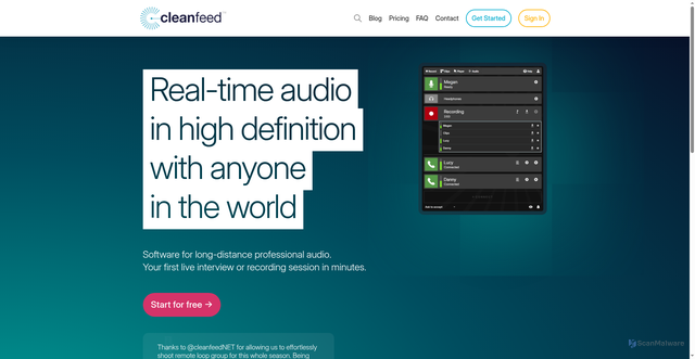 Security scan screenshot of https://cleanfeed.net