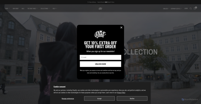 Security scan screenshot of https://gcxqji-sb.myshopify.com/