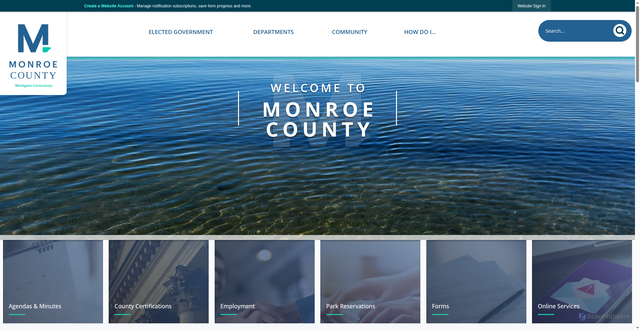Security scan screenshot of https://www.co.monroe.mi.us/
