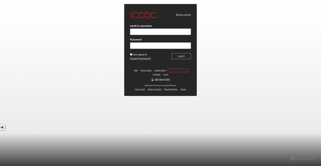 Security scan screenshot of https://iowacconline.instructure.com