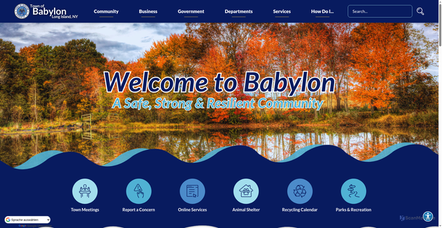 Security scan screenshot of https://townofbabylonny.gov/