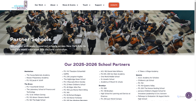 Security scan screenshot of https://etmonline.org/partner-schools/