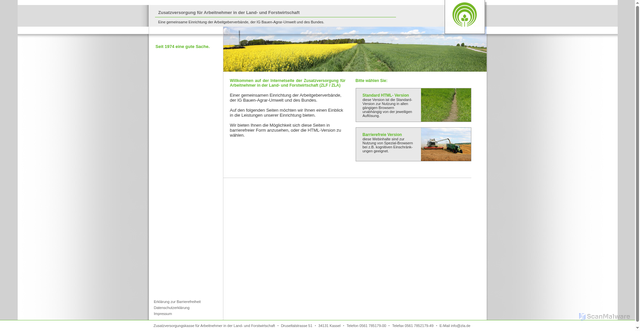 Security scan screenshot of https://www.zla.de/