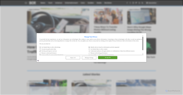 Security scan screenshot of https://bgr.com