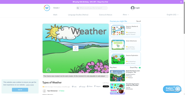 Security scan screenshot of https://www.tinytap.com/activities/g4604/play/types-of-weather?srsltid=AfmBOopxkdBFhTrm0llQnoNgBIfcGsJ0qeCYx9RaanAFYPee8MMioWLJ