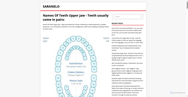 Security scan screenshot of https://olenaras.pages.dev/posts/names-of-teeth-upper-jaw