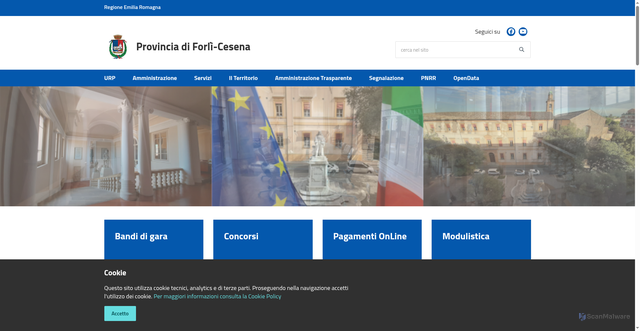 Security scan screenshot of https://www.provincia.fc.it/it