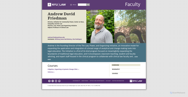 Security scan screenshot of https://its.law.nyu.edu/facultyprofiles/index.cfm?fuseaction=profile.overview&personid=31740