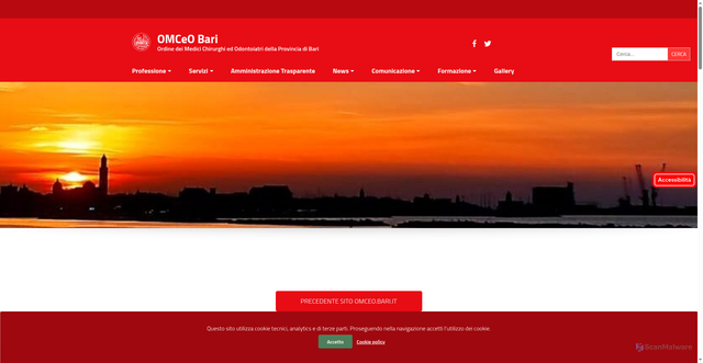 Security scan screenshot of https://omceo.bari.it/