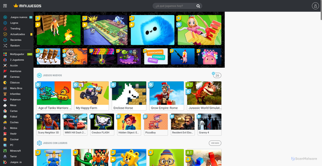 Security scan screenshot of https://www2.minijuegosgratis.com