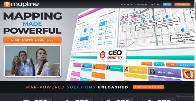Security scan screenshot of https://tile3.mapline.com