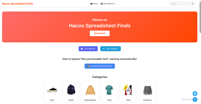 Security scan screenshot of https://hacoo.se