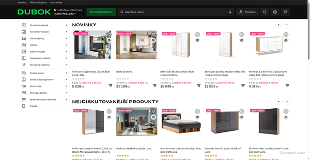 Security scan screenshot of https://dubok.cz