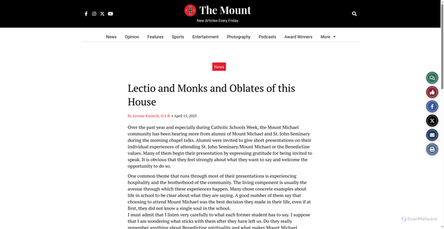 Security scan screenshot of https://mountonline.org/4706/news/lectio-and-monks-and-oblates-of-this-house/