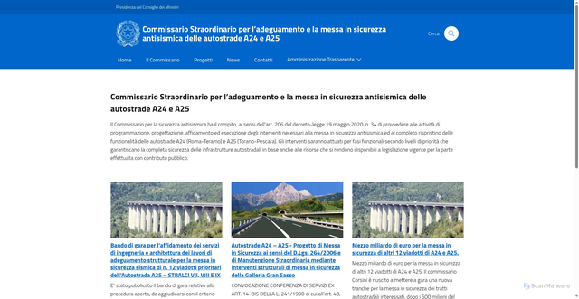 Security scan screenshot of https://commissario.a24-a25.gov.it/
