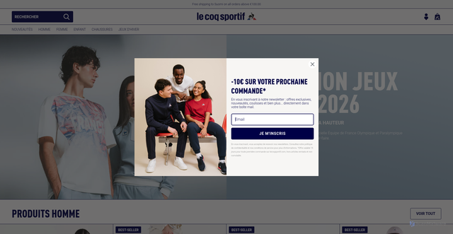 Security scan screenshot of https://www.lecoqsportif.com/en-us/pages/jeux-dhiver-milan-cortina?srsltid=AfmBOooMHhsJGwmqlfAAPrzEvA1_kLHsjjf-cCfuRDP9bB4CQpSdxrsK