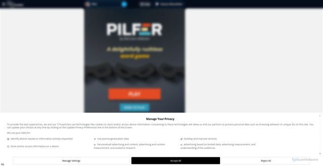 Security scan screenshot of https://prod-pilfer-wss-comm.merriam-webster.com