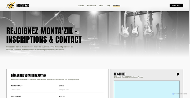 Security scan screenshot of https://montazik.fr/04_contact.html