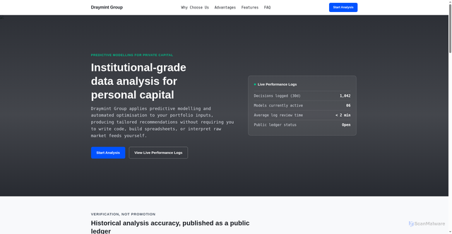 Security scan screenshot of https://www.draymintgroup.com/