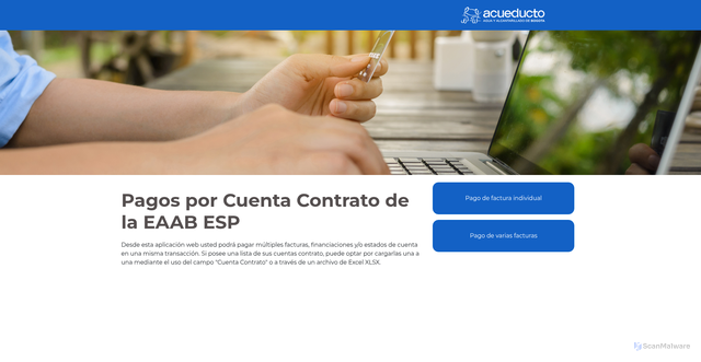 Security scan screenshot of https://pagoacueducto.com/