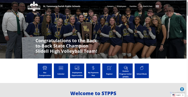 Security scan screenshot of https://stpsb.org