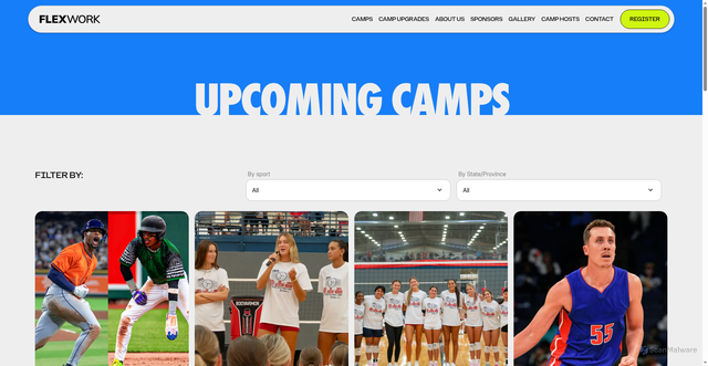 Security scan screenshot of https://www.flexworksports.com/camps